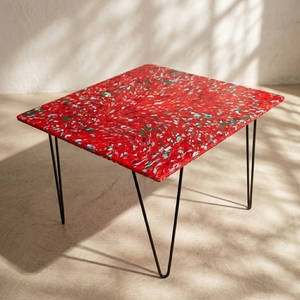 Mesa de Comedor Cuadrada de Plástico Reciclado, Muebles Modernos Ecológicos y Duraderos para el Hogar, Hotel, Restaurante y Cafetería - Product Image 2