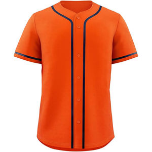 Camisetas de Béisbol Estilo Profesional, Corte Atlético, Construcción Duradera de Poliéster, Mangas Raglán, Cierre Frontal con Botones para un Look Auténtico - Product Image 1