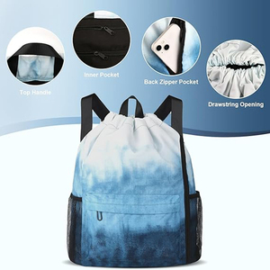 SHAGHAF SPORTS WEAR Custom Microfiber <b>Drawstring</b> Backpack for Men Women | <b>Waterproof</b> Sports Gym <b>Bag</b> 50-70L Capacity | - Product Image 4