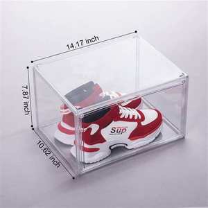 Chic Acrylic <b>Shoe</b> Display <b>Box</b> Featuring <b>Clear</b> Design Protects Against Dust While Allowing for Easy Visibility of Your Collection - Product Image 3
