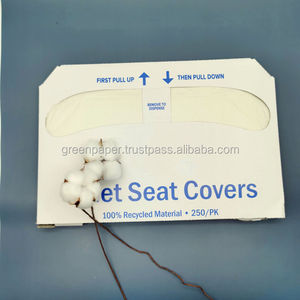 Cubierta Desechable para Asiento de Inodoro, Plegable por la Mitad, Sanitaria, de Alta Absorbencia, de 1 Capa, para Uso Público - Product Image 3