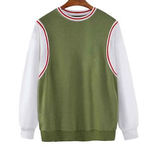 Sweat-shirt en molleton 100% coton pour homme, col rond, personnalisable avec logo, prix bas, haute qualité, vêtements décontractés d'hiver, chemises bicolores. - Product Image 1