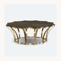 Table basse élégante en verre et métal, nouvelle conception, personnalisable, de luxe, pour salon, mobilier de maison, très demandée.