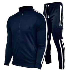 Econex Sports Logo personnalisé Vêtements de sport décontractés à rayures unies pour hommes, chauds et respirants pour la peau, survêtement de jogging - Product Image 1