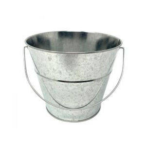 Seau en métal galvanisé avec poignée, style vintage farmhouse, pot à plantes en zinc pour la décoration de jardin, best-seller de la décoration intérieure - Product Image 4