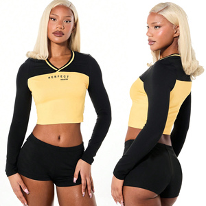 T-shirts à manches longues pour femmes, T-shirts personnalisés, jersey de coton 220-240 GSM, qualité supérieure, T-shirts décontractés pour femmes - Product Image 2