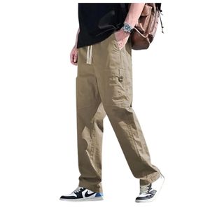 Men’s Cotton Cargo Pants | Casual <b>Trousers</b> for Men | Comfortable Lower for Men | Breathable Pants with 6 Pockets & <b>Drawstring</b> El - Product Image 1