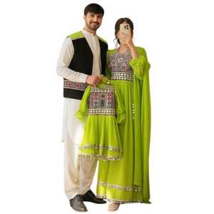 เดรสแฟชั่นทันสมัยลายพิมพ์สีเขียวแบบอัฟกันสำหรับผู้หญิงขายดีที่สุด ในราคาที่ดีที่สุดและขั้นต่ำในการสั่งซื้อน้อยที่สุด ทุกขนาด และขั้นต่ำในการสั่งซื้อน้อยที่สุด ปี 2026 - Product Image 1