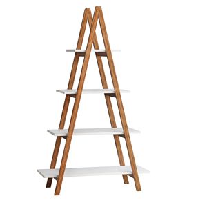 Libreria con Scala in Legno di Bambù Massiccio, Struttura Oxford AFT, Scaffali e Unità di Stoccaggio - Product Image 6
