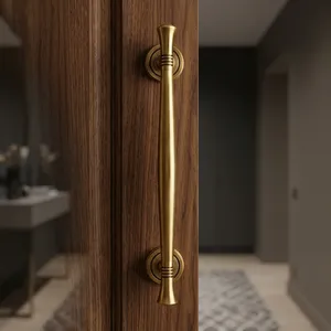 Solid Brass Door <b>Pull</b> Handle Heavy Duty Entrance Door Handle for Main Door Wooden Door Premium Antique <b>Gold</b> Finish - Product Image 2