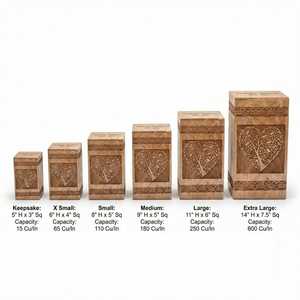 Urna Funeraria de Madera de Palisandro Indio con Grabado del Árbol de la Vida para Cenizas Humanas y de Mascotas, Caja Rectangular Conmemorativa para Decoración del Hogar - Product Image 6