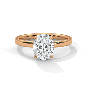 Anillo de Diamantes Cultivados en Laboratorio de Oro de 14K, Anillo de Compromiso de Oro Sólido de 18K para Mujer, Estilo Clásico, Certificado IGI, Anillo de Compromiso, Aniversario - Product Image 4