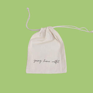 Pochette pliable en coton avec cordon de serrage, lavable, 15x10 cm - Sans impression, sac de courses pour usage quotidien - Product Image 1