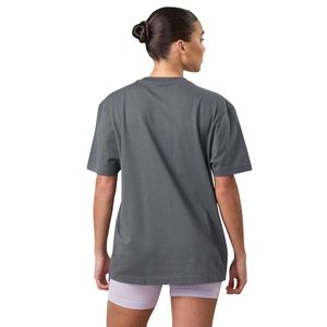 Women's Charcoal Grey Oversized Boyfriend T Shirt Premium Cotton Crew Neck Casual Everyday Fashion Top Apparel Wear - Product Image 2