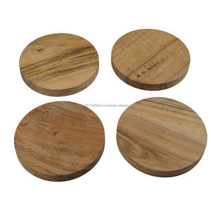 Vintage Tableware Coasters and Pads Home Decor Dinning Table and Restaurant Decor Antique Flat Coasters <b>Wood</b> Combo Set - Product Image 2
