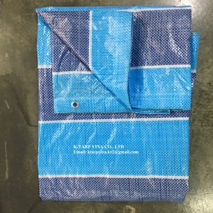 แผ่นผ้าใบกันน้ำ PE ลายทางเกรดสูงส่งตรงจากโรงงานเวียดนามพร้อมบริการตัด - Product Image 1