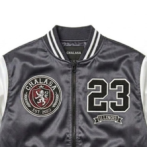 Chaqueta Bomber de Satén con Cierre de un Solo Botón, Logos Bordados, Acolchado de Diamantes, Estilo Urbano de Invierno, Unisex - Product Image 4