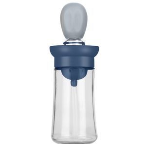 ขวดแก้วใส่น้ำมันแบบ 2-in-1 พร้อมหัวหยดซิลิโคนและแปรง ใช้ตวงและจ่ายน้ำมันมะกอก อุปกรณ์ครัว - Product Image 4