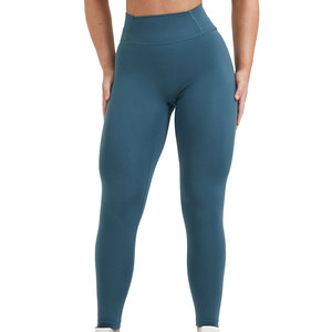 Leggings modernes pour femmes, en coton mélangé doux, avec taille élastique et design slim, pour l'entraînement et le yoga. - Product Image 1