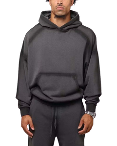 High Quality Winter Solid Printed Men's Tracksuits-Custom Logo Fleece Lining Wholesale Available - Product Image 3