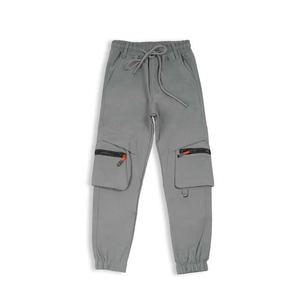 Logo Custom Cargo Pant Half <b>Elastic</b> <b>Waist</b> Adjuster Eco-<b>Trouser</b> Boy Pant School Uniforms <b>Trousers</b> With Pockets Men Cargo Pants - Product Image 2