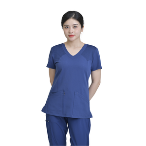 ชุดเครื่องแบบสครับสำหรับโรงพยาบาลผ้าฝ้ายพีอีทางการพยาบาลทางการแพทย์ออกแบบและติดฉลากได้อย่างนุ่มมาก - Product Image 1