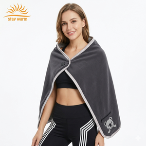 Oem Custom Portable Wearable 5V USB <b>Rechargeable</b> <b>Electric</b> Heated Shawl <b>Blanket</b> with 3 Heat Levels for Office Home Camping Travel - Product Image 1