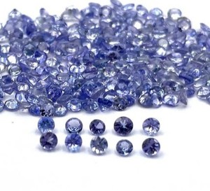 Pierre précieuse naturelle tanzanite ronde facettée, 2,5 mm, calibrée, bleue, pour la fabrication de bijoux, fournisseur en gros - Product Image 2