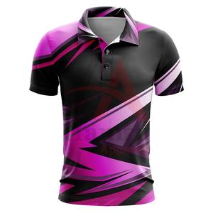 Polo de hombre de calidad superior sublimación diseño geométrico OEM venta al por mayor tela personalizada color y tamaño camisa polos - Product Image 1