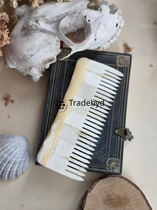 Tradebyd Premium Bone Hair <b>Comb</b> Natural Hair Styling Accessory Handmade <b>Wide</b> Tooth Detangling <b>Comb</b> - Product Image 5