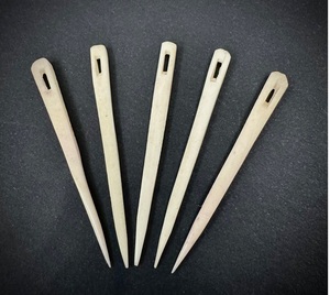 Stylish Polished Eco-Friendly Bone <b>Sewing</b> Needle Modern Lacing Tool Leatherwork Weaving Crochet MUAWIYAH HANDICRAFT - Product Image 2