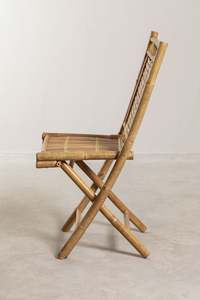 Silla Plegable de Bambú Rústica al por Mayor, Respaldo Sólido, Estructura Estable, Asiento Natural Duradero, Muebles para Interiores y Exteriores, Hecho en Vietnam - Product Image 4