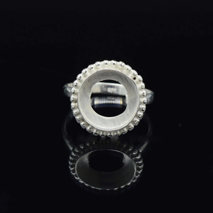 Indian Arrival Solid 925 Sterling Silver Round Cocktail <b>Ring</b> Collet Cup Bezel Setting Minimalist <b>Plain</b> Band Unisex Everyday Wear - Product Image 5