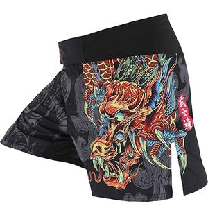 Pantalones cortos deportivos MMA personalizados al por mayor para hombres, bañadores de boxeo BJJ para agarrar ropa de artes marciales - Product Image 2