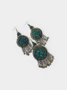 Parure de bijoux ethniques afghans tendance en acier inoxydable personnalisée pour femmes, faite à la main avec breloques en cristal et strass, idéale pour les cérémonies culturelles - Product Image 3