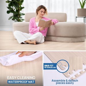 Yes4All - Tapetes de Espuma EVA Encastrables, Baldosas de Plástico para Piso, para el Hogar, Sala de Estar, Garaje, Acolchado de Espuma para Piso, Borde para Muebles - Product Image 3