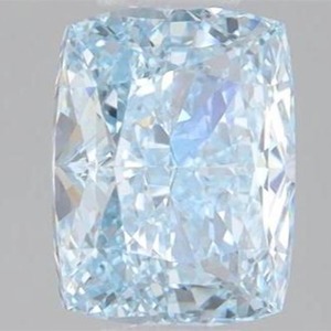Diamant bleu synthétique de laboratoire, taille coussin allongée, de 1,00 à 5,00 carats, bleu fantaisie, certifié, clarté VVS VS - Product Image 2