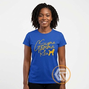 Camiseta Casual de Verano para Mujer de la Hermandad Sigma Gamma Rho, GREEK TREASURES, 100% Algodón, Cuello Redondo, Manga Corta, Ecológica, Venta al Por Mayor - Product Image 4