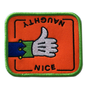 Patch thermocollant brodé Rock Street UPU Back In Black, motif circulaire, rouge, noir, blanc, en tissu - Product Image 6