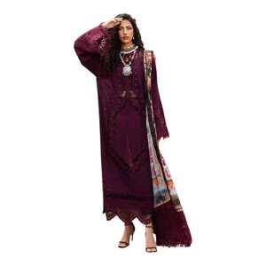 Ensemble de vêtements indiens et pakistanais en coton brodé de qualité supérieure, collection été, robe en coton 3 pièces pour femmes 2026 - Product Image 1