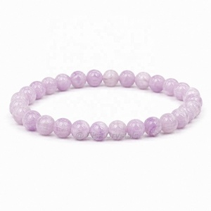 Kunzite Bracelet Genuine Crystal Bracelet Fashion Jewelry Natural Gemstone Bead Bracelet <b>Pink</b> Lilac Heart Energy Reiki Bracelet - Product Image 1