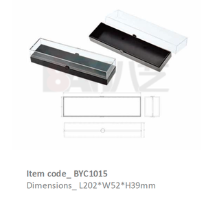 Boîtes en plastique rectangulaires avec couvercle transparent, porte-pinceaux vide pour emballage cosmétique de voyage - Product Image 1
