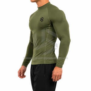 Custom <b>Men's</b> Long Sleeve <b>Compression</b> <b>Shirt</b> Anti-UV Eco-Friendly Breathable Quick Dry Gym Fitness Running Sports Base Layer Rash - Product Image 5