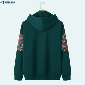Sudadera con Capucha para Hombre DAIZEN STAR, Felpa Francesa, Estampado Geométrico, Manga Larga, Corte Regular, Informal, Otoño, 100% Algodón - Product Image 1