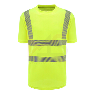 Men's High Visibility Short Sleeve Reflective Safety Hi Vis T Shirt Work <b>Polo</b> T Shirts Custom workwear - Product Image 4