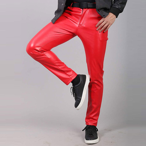 High Quality Street Wear Wholesale Price <b>Men</b> Leather Pants Custom Made Best Selling Eco-Friendly Waist Breathable Leather Pants - Product Image 3