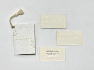Etiquetas Colgantes Impresas en Papel de Algodón con Lámina, Etiquetas de Regalo con Logotipo Personalizado de Lujo, Etiquetas de Marca Premium, Suministro al por Mayor para Exportación - Product Image 1