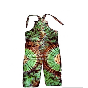 Algodón tie Dye mono pijama bohemio parche mono vestido de la India tie Dye mono pijama vestido de la India - Product Image 4