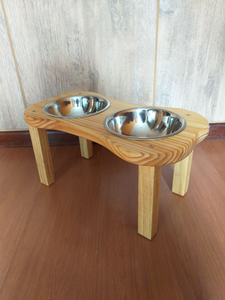 Comederos y Bebederos Elevados de Madera Ecológica Hechos a Mano Estilo Vintage para Perros y Gatos con Soporte y Opciones para Comida/Agua - Product Image 3