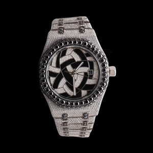 Reloj de Lujo Personalizable para Hombre, Estilo Hip Hop, con Moissanita y Diamantes Auténticos, Chapado en Plata, Joyería Iced Out, Unisex - Product Image 1